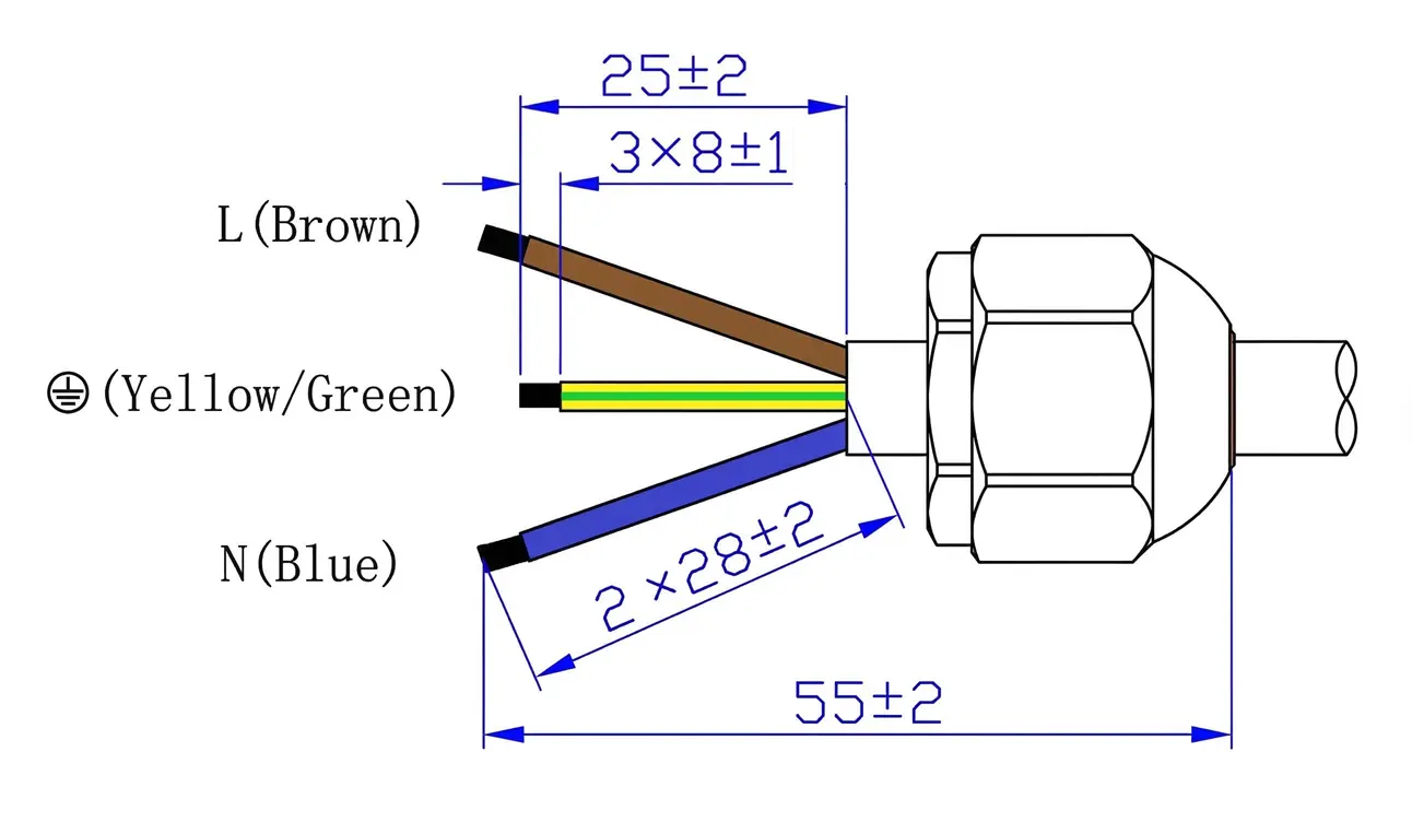 P151630-F plug-side dimension diagram